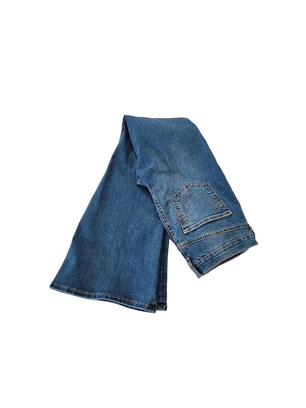True Religion Jeans Women's 26x32 Blue Charlie High Rise Flared Denim NWT - Picture 3 of 6